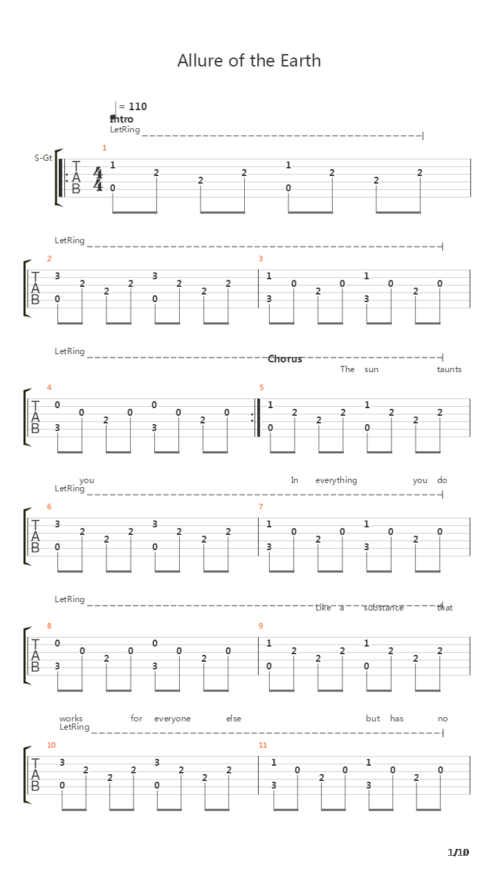 The Allure Of The Earth吉他谱