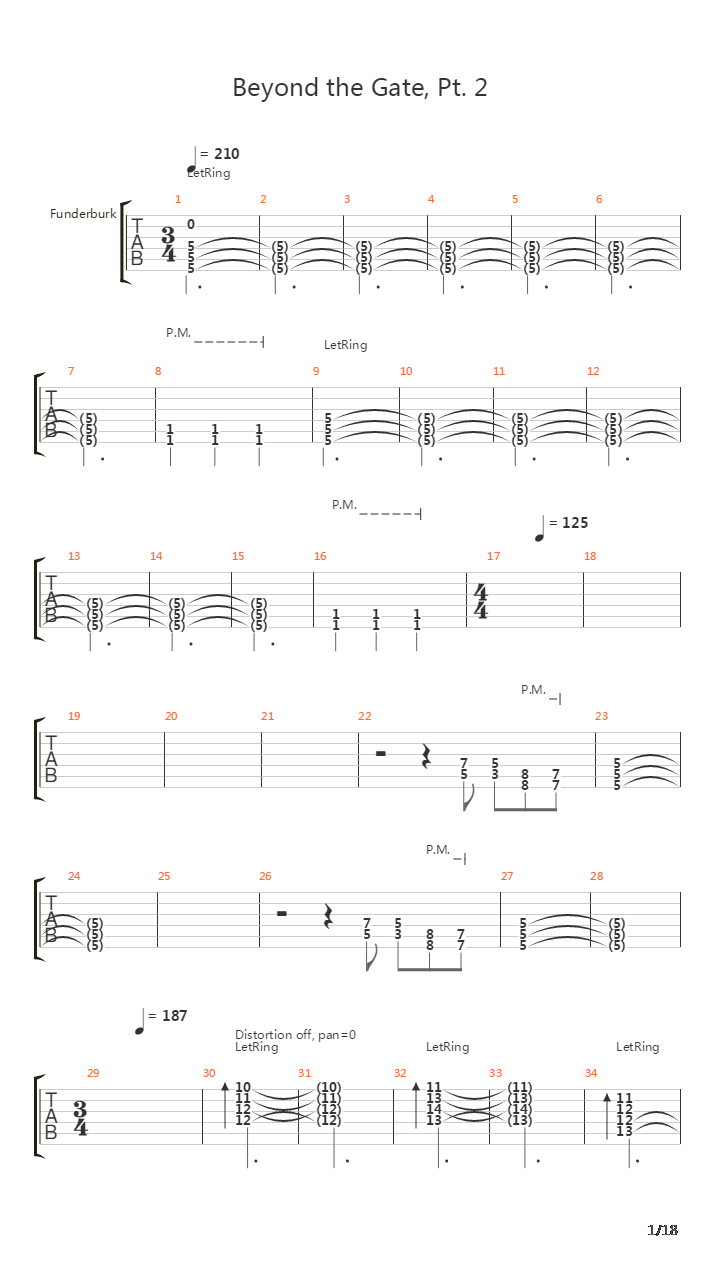 Beyond The Gate Part 2吉他谱
