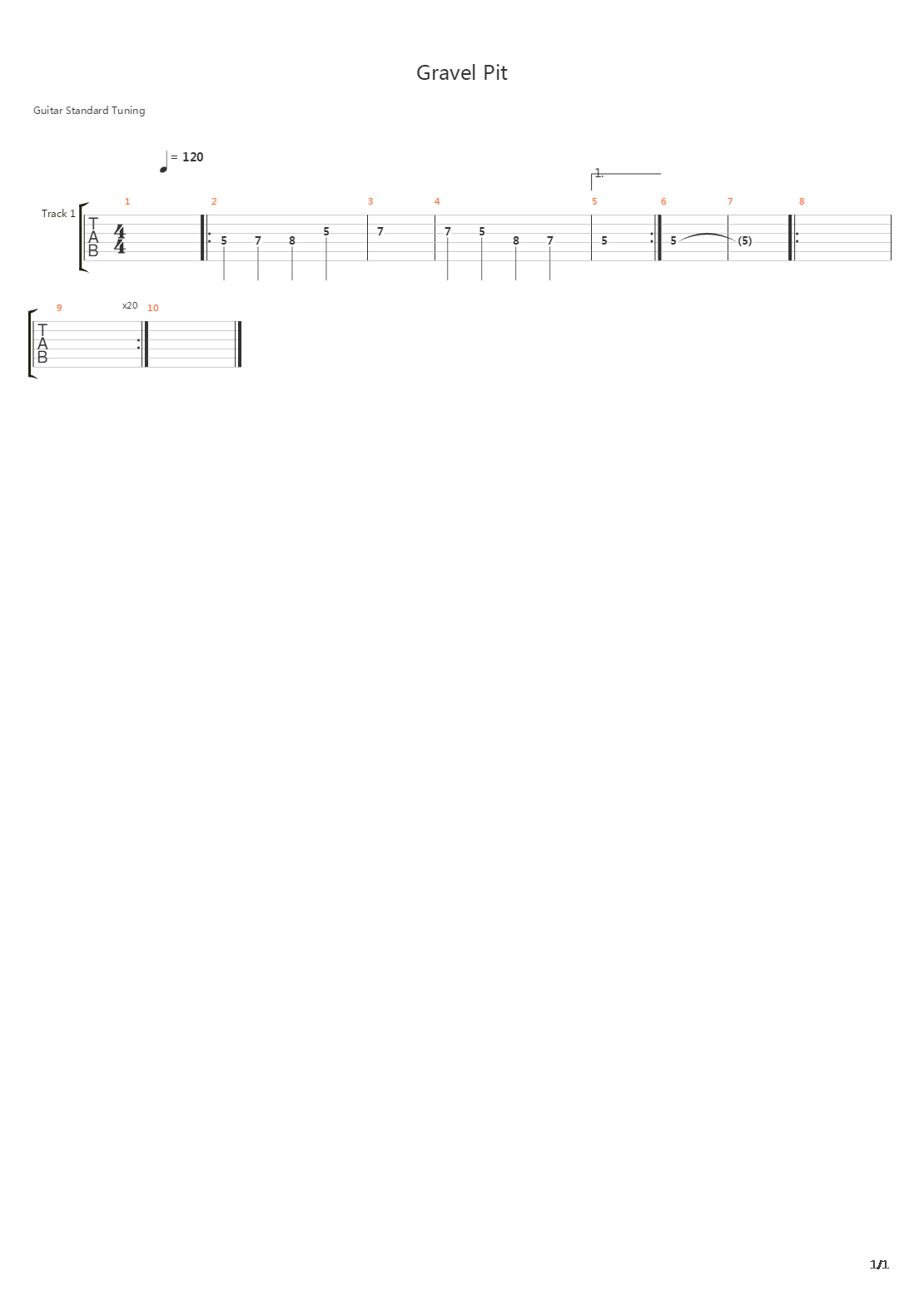 Gravel Pit吉他谱