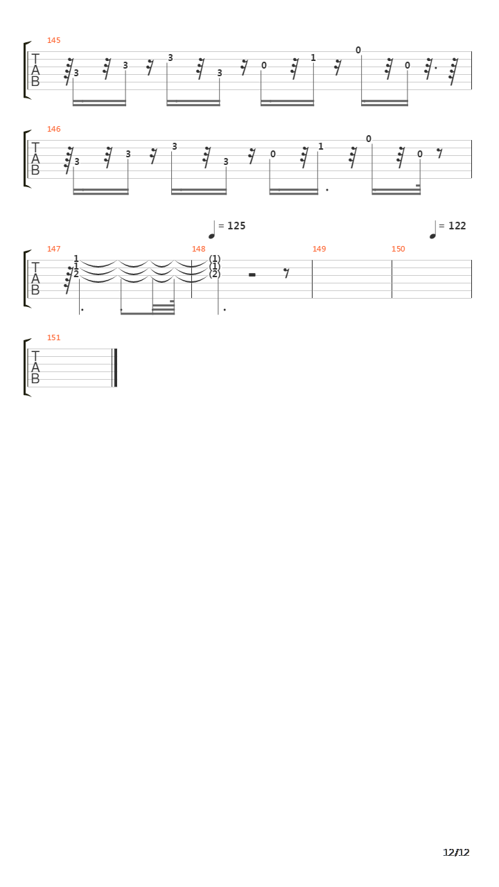 Senses Working Overtime吉他谱