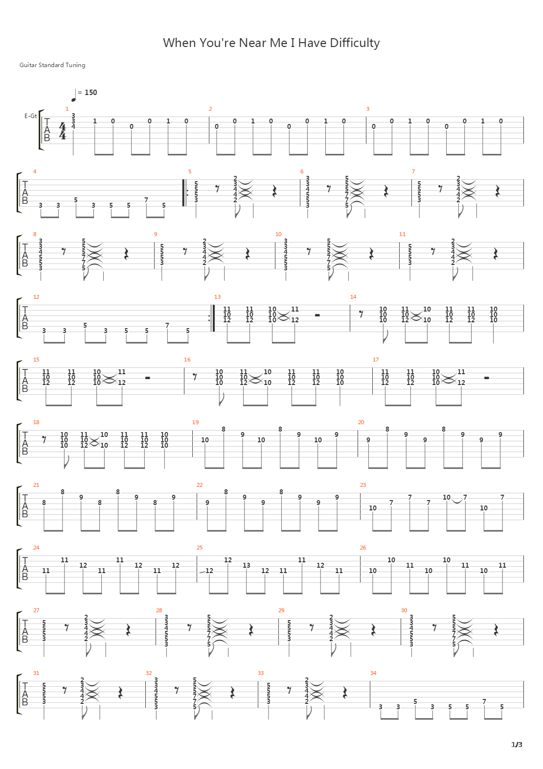 When Youre Near Me I Have Difficulty吉他谱