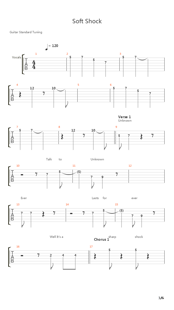 Soft Shock吉他谱