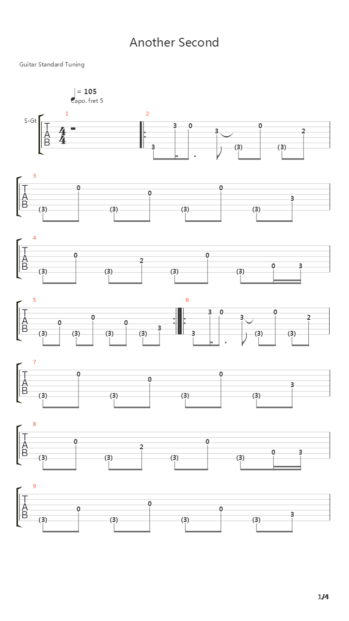Another Second吉他谱