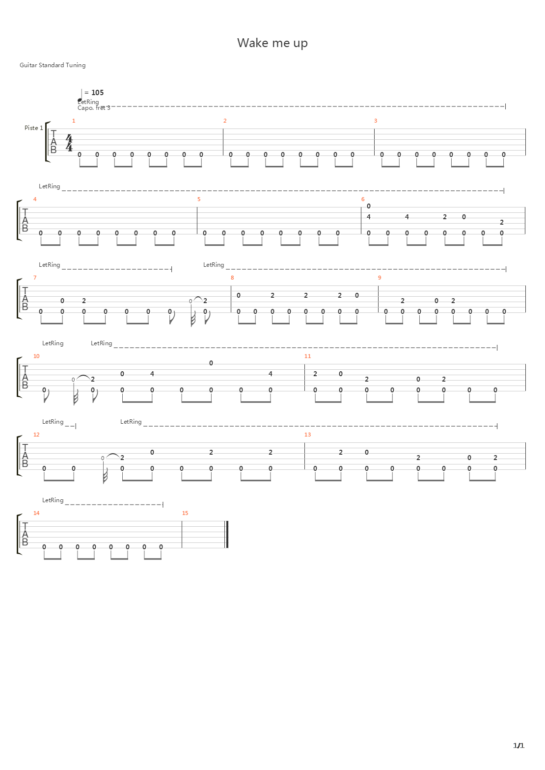 Wake Me Up吉他谱