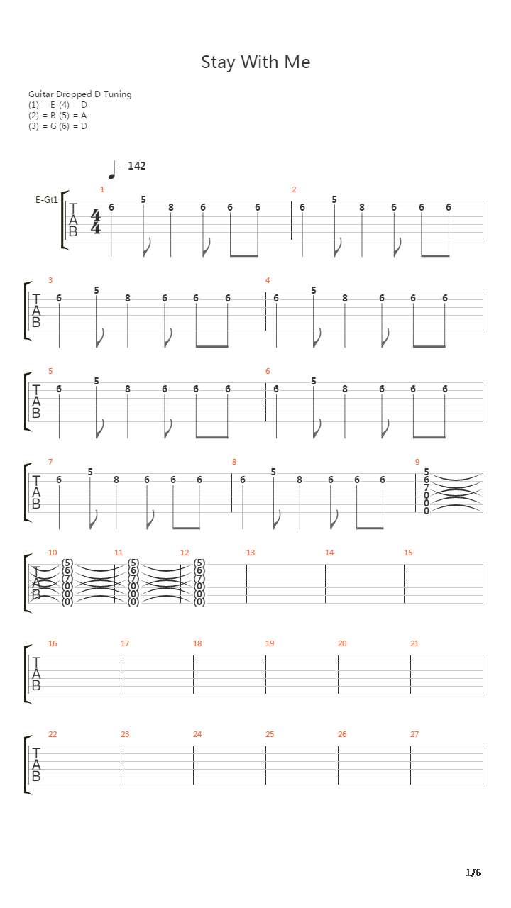 Stay With Me吉他谱