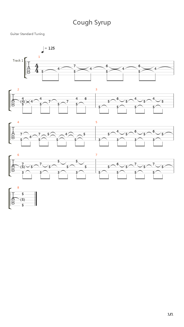 Cough Syrup吉他谱