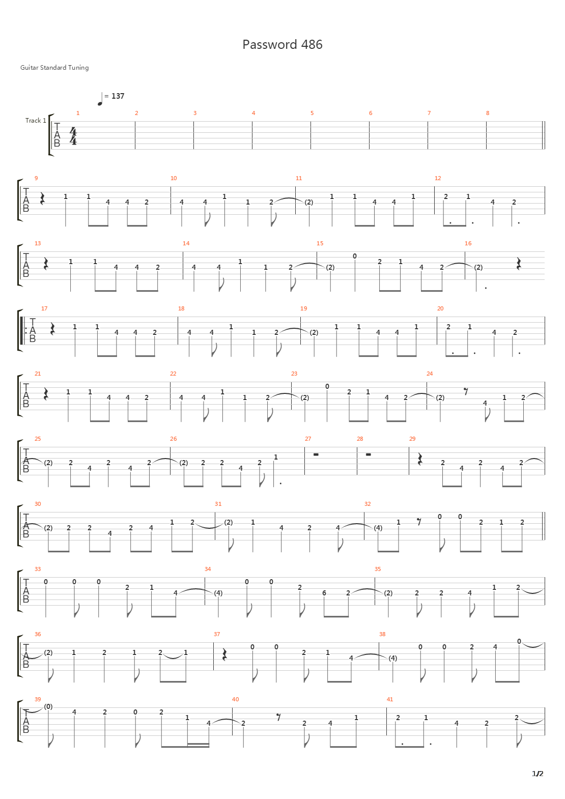 Password 486吉他谱