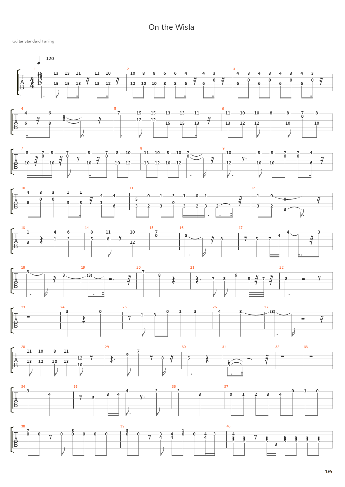On The Wisla吉他谱