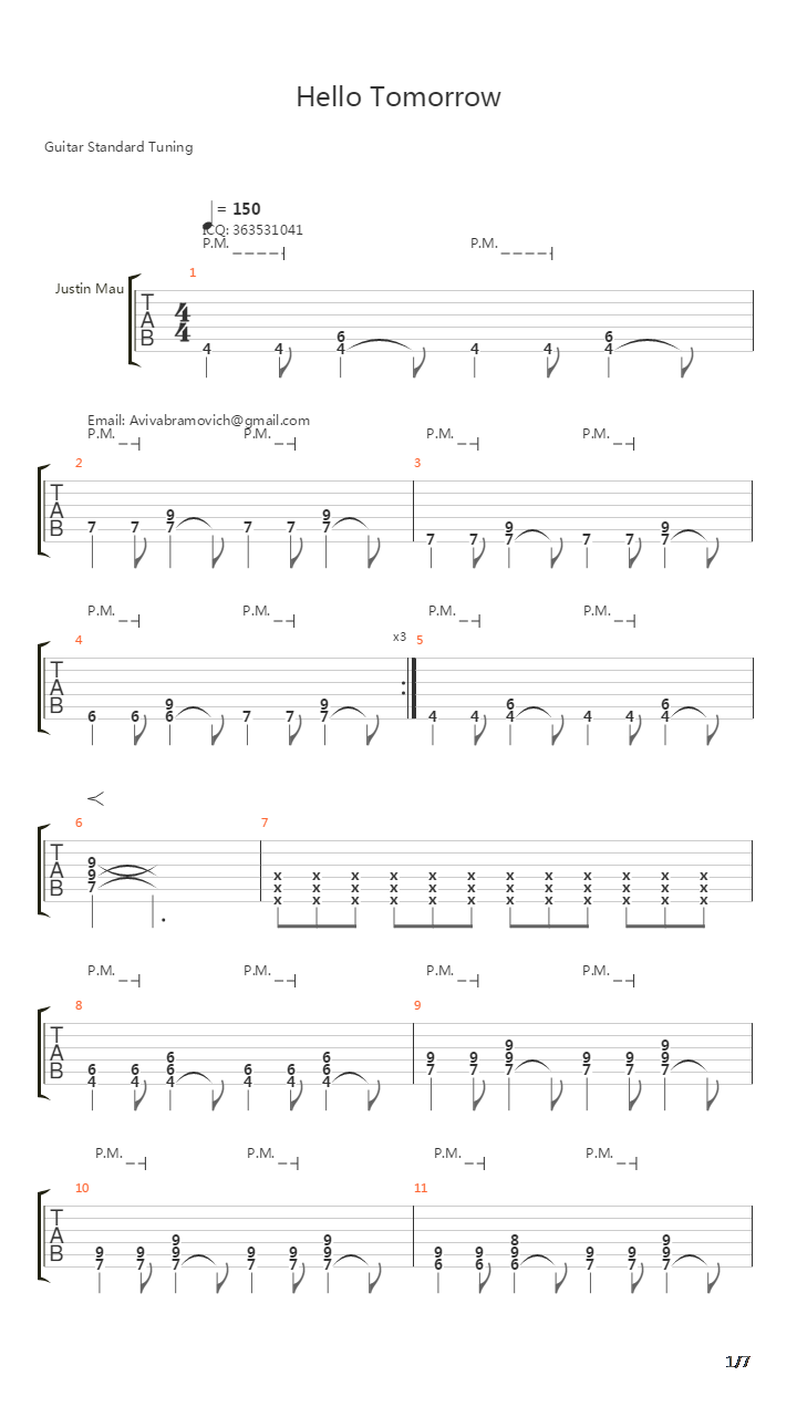 Hello Tomorrow吉他谱
