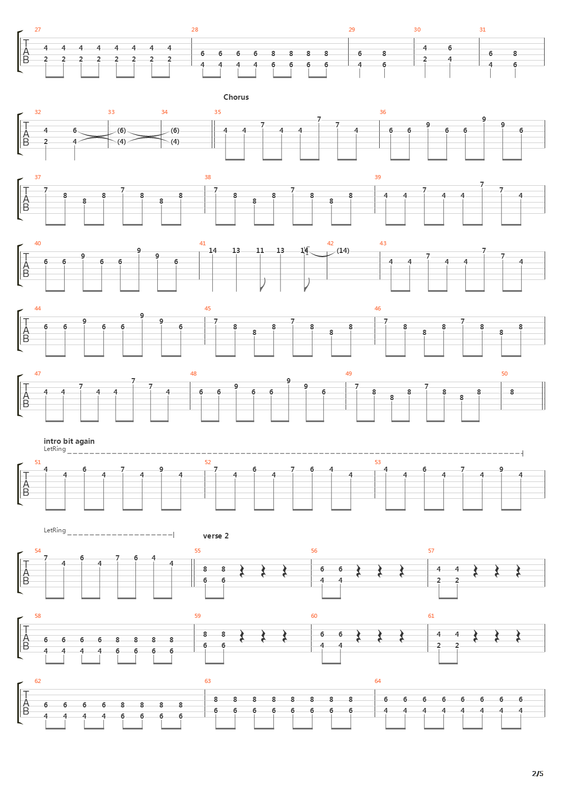 histheme吉他谱数字图片