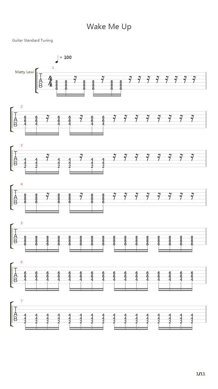 Wake Me Up吉他谱