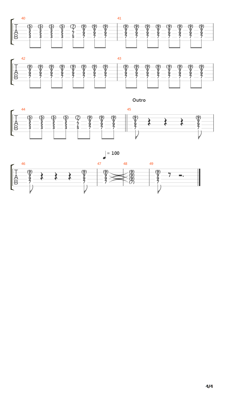 Flat Track吉他谱