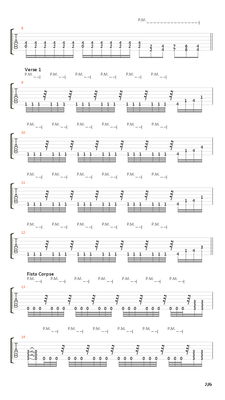 Fista Corpse吉他谱