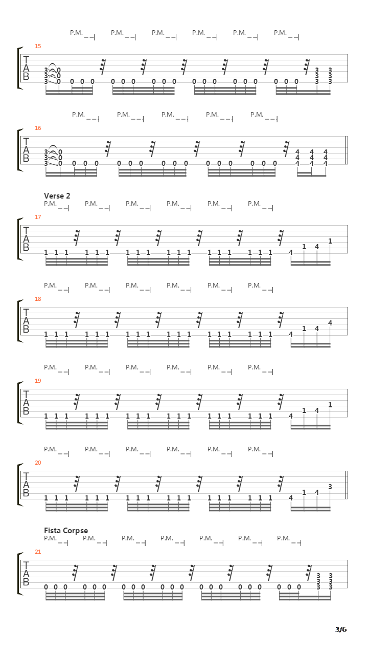 Fista Corpse吉他谱