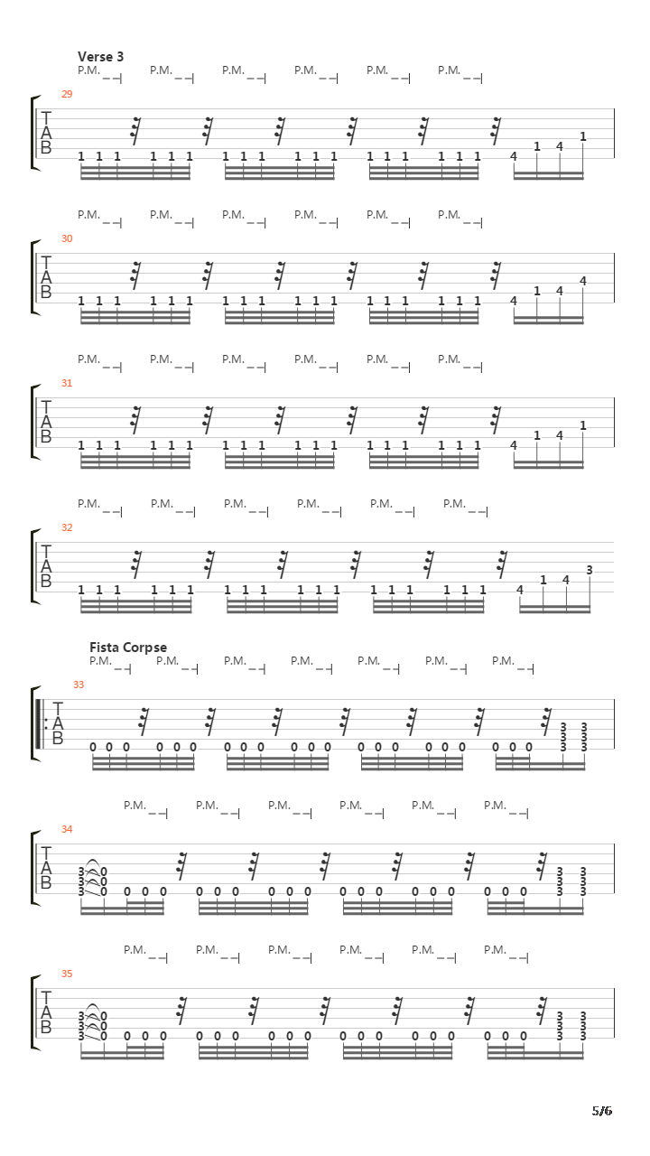 Fista Corpse吉他谱