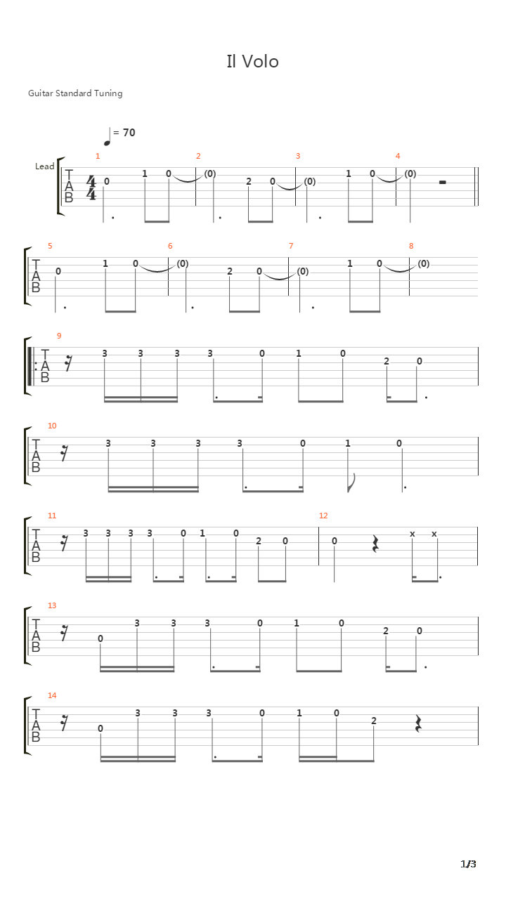 Il Volo吉他谱