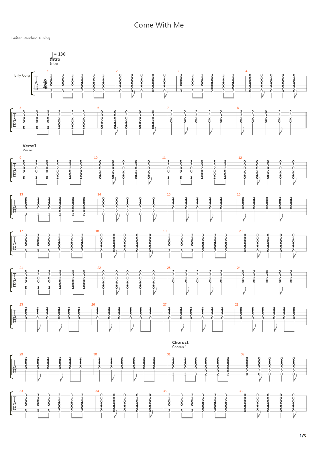 Come With Me吉他谱