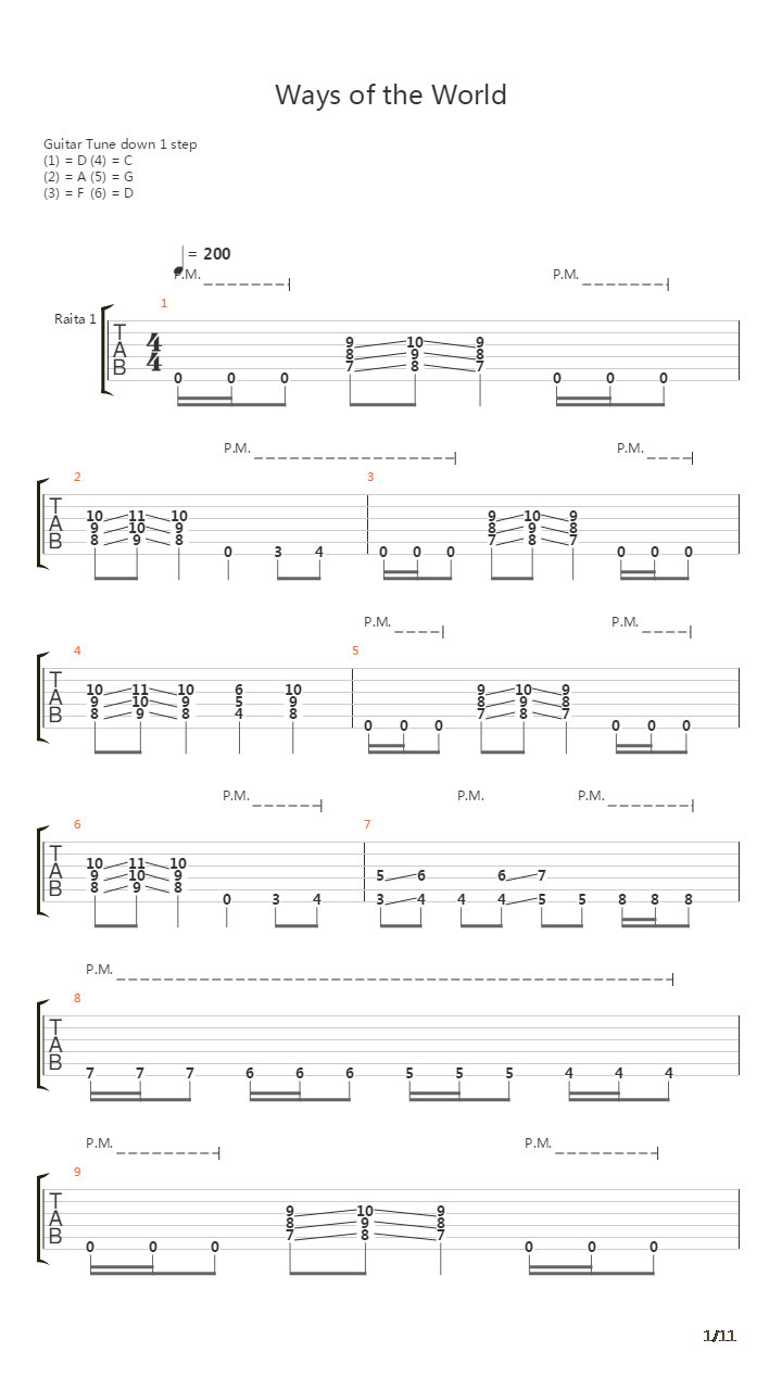 Ways Of The World吉他谱