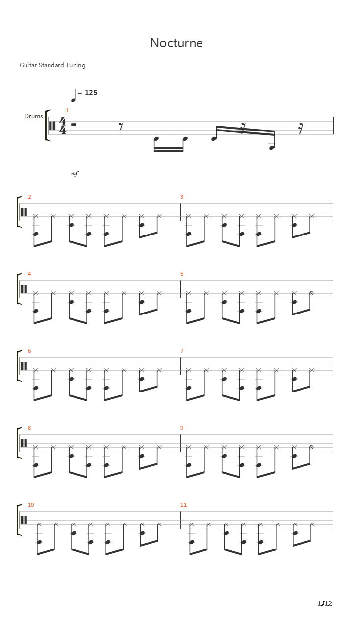 Nocturne吉他谱