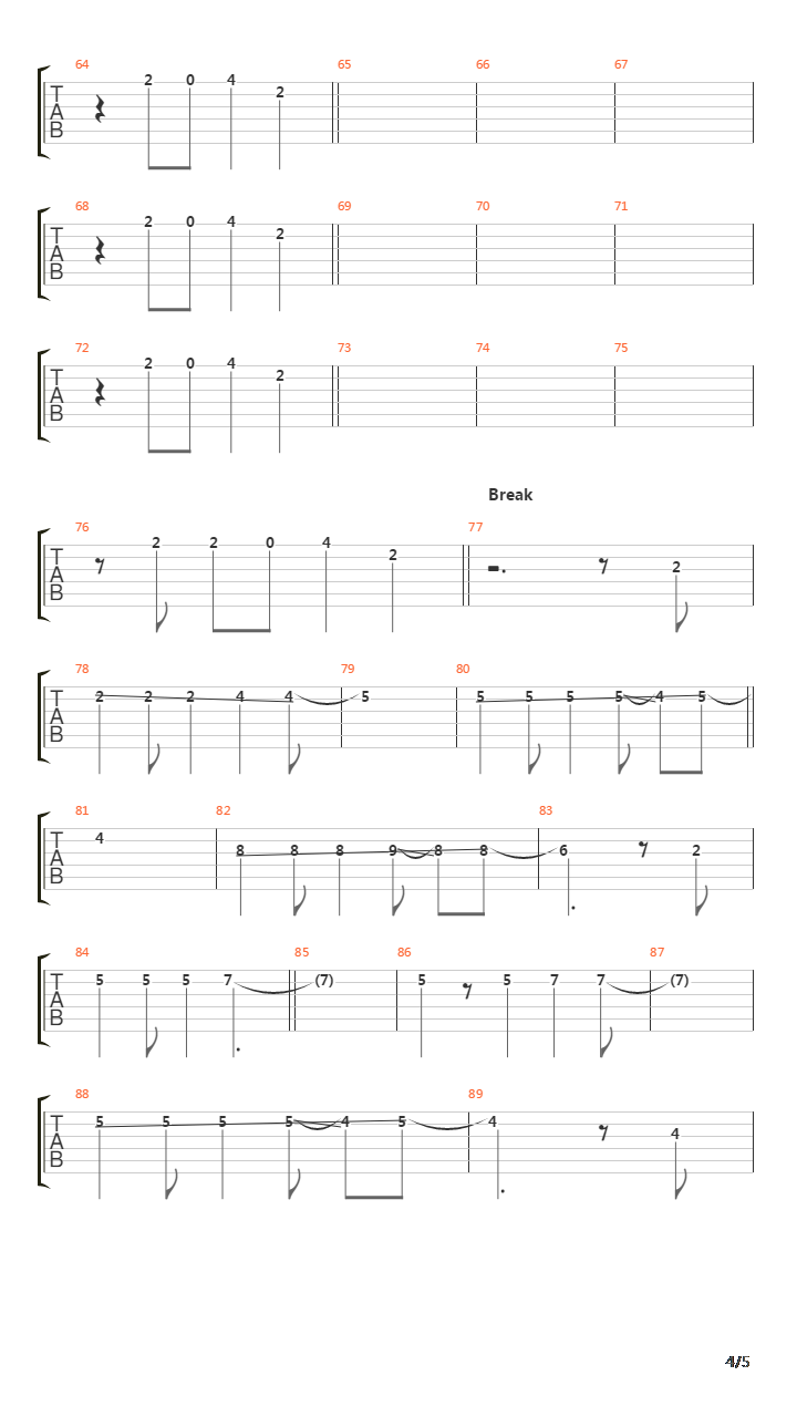 The Fox吉他谱