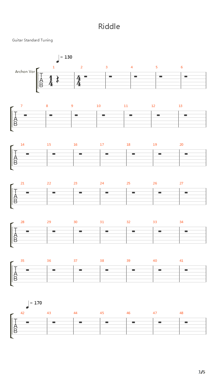 Riddle吉他谱