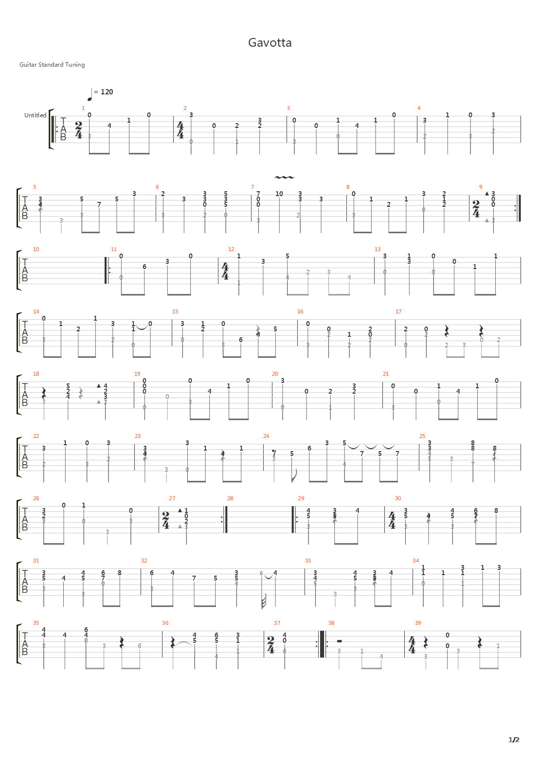 Gavotta吉他谱