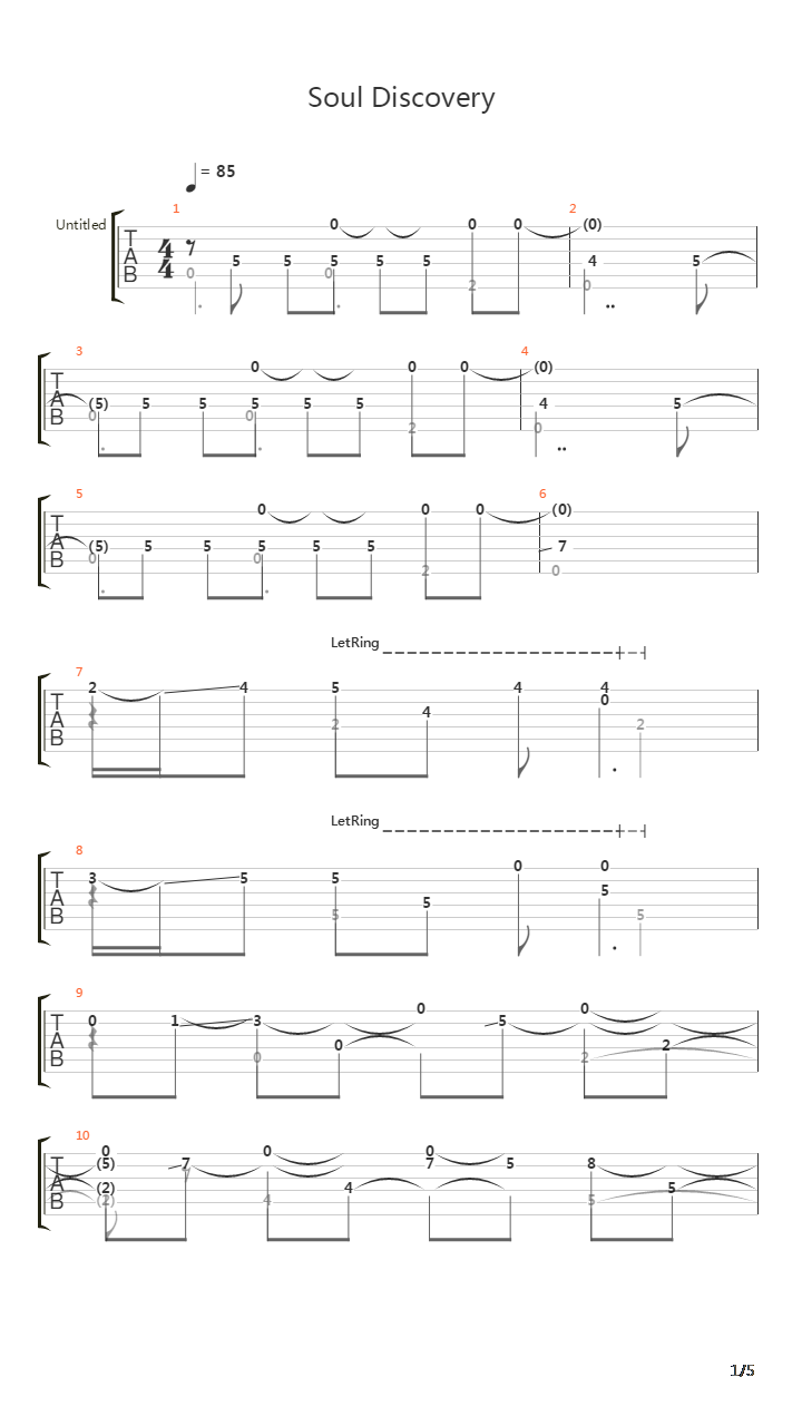 Soul Discovery吉他谱