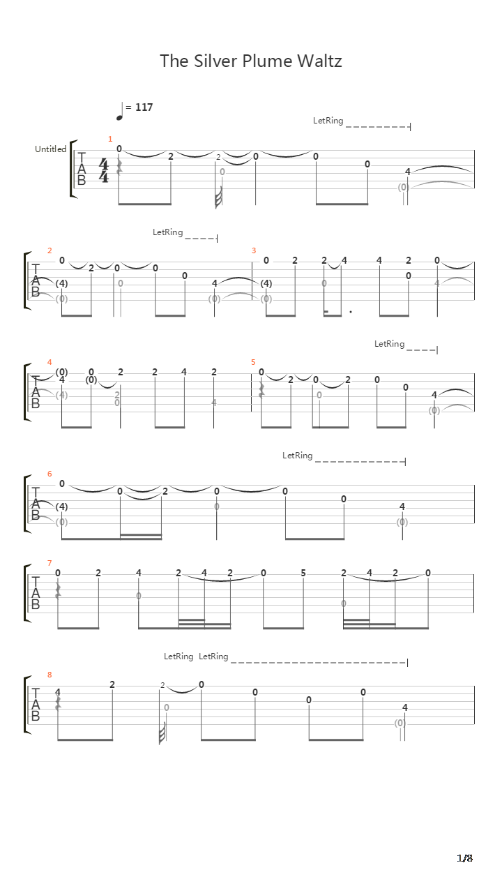 The Silver Plume Waltz吉他谱