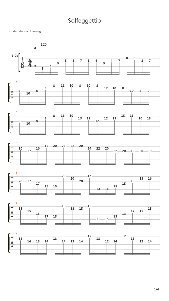 Solfeggettio吉他谱