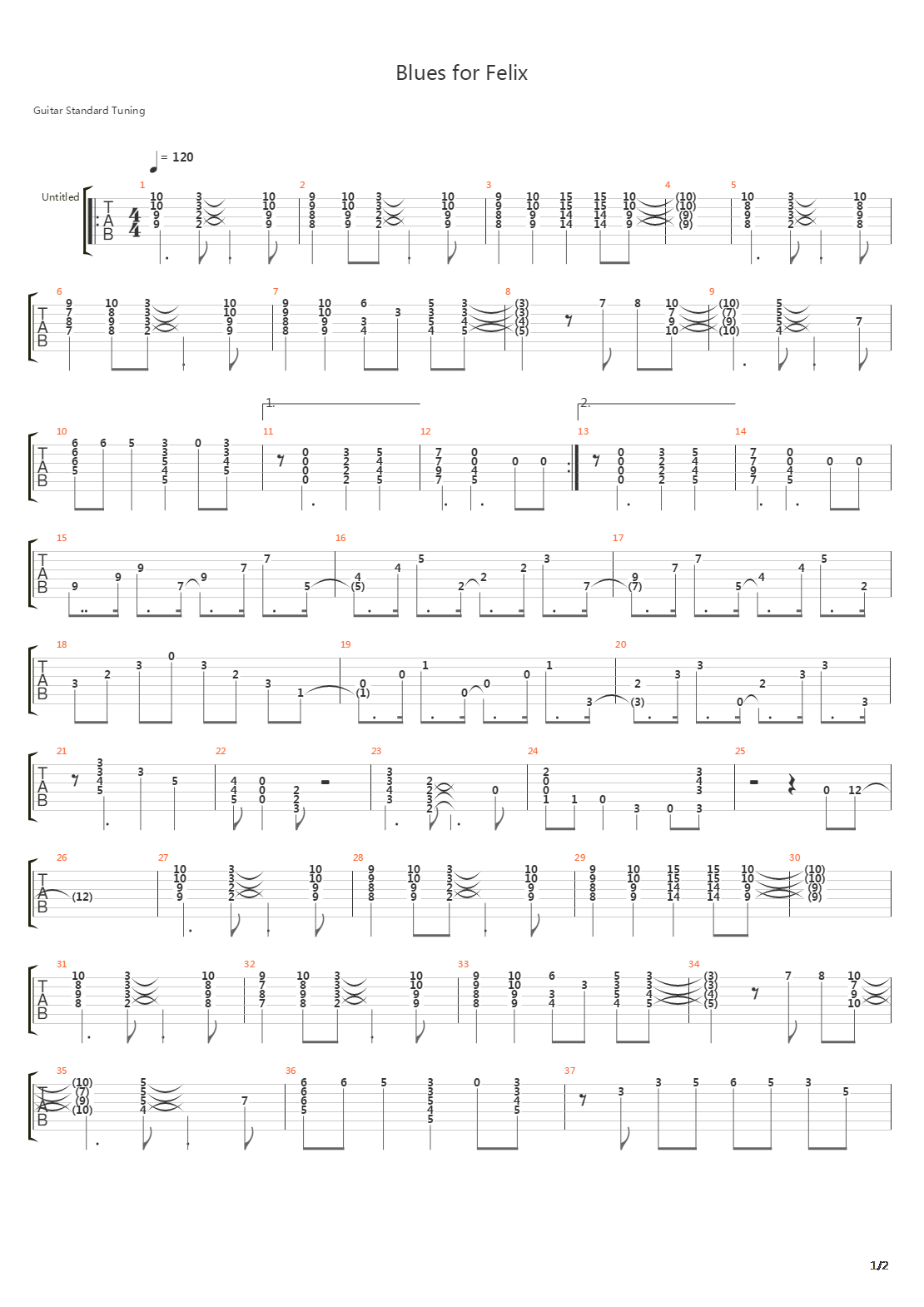 Blues For Felix吉他谱