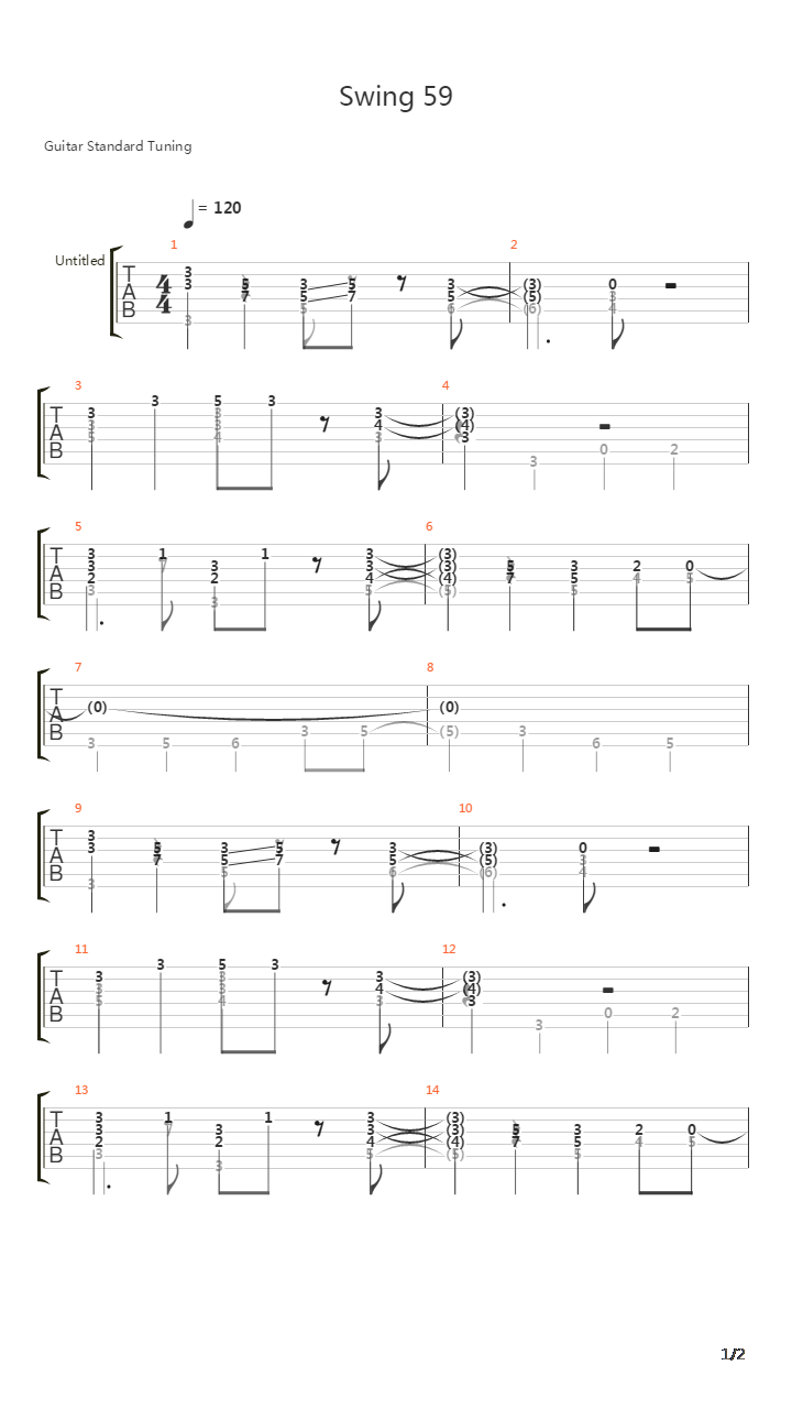 Swing 59吉他谱