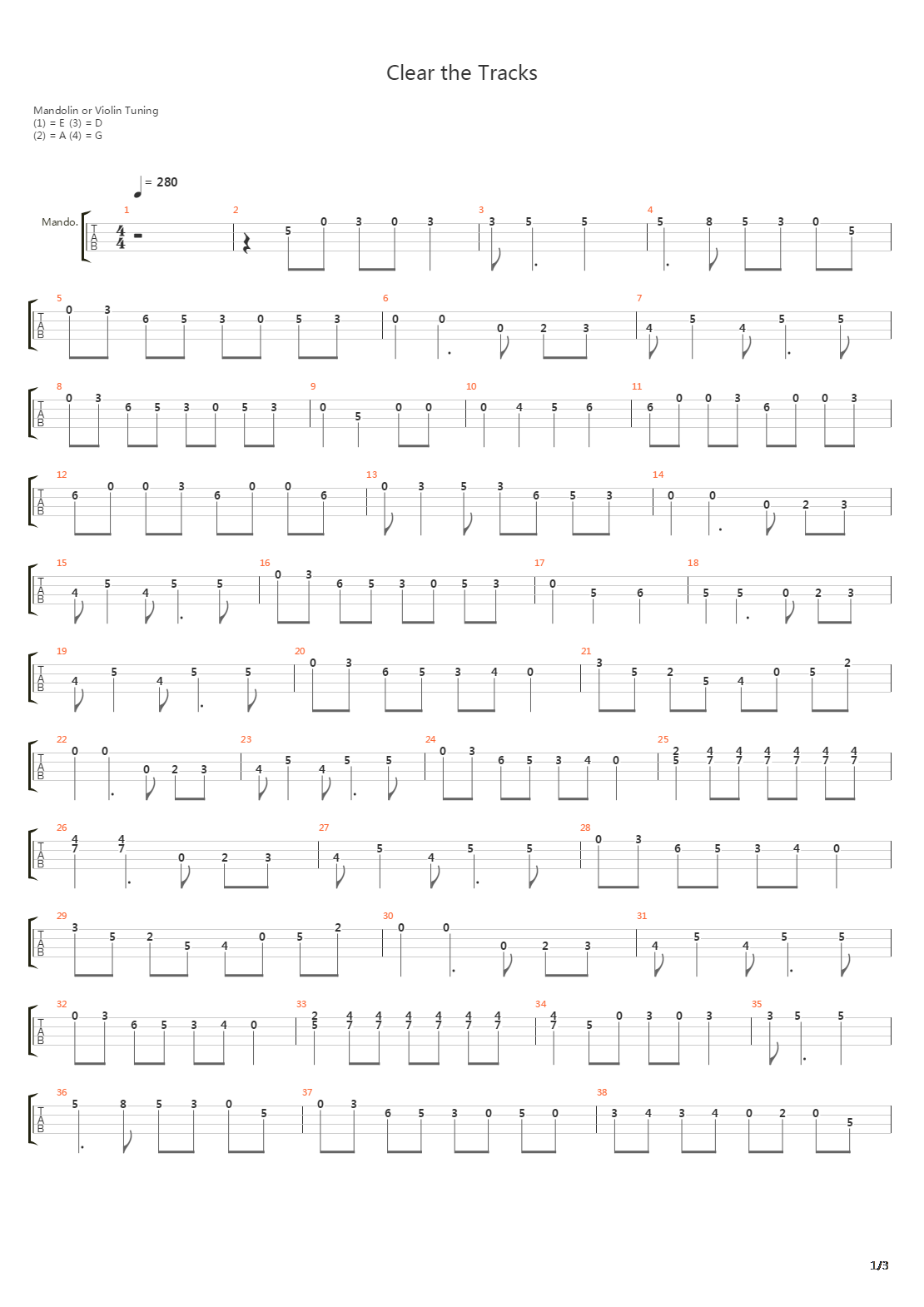 Clear The Tracks吉他谱