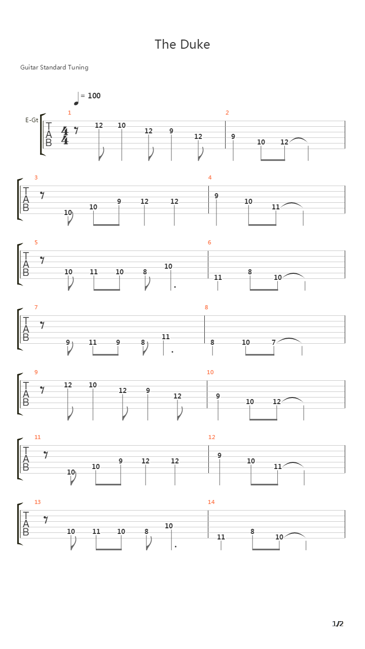 The Duke吉他谱