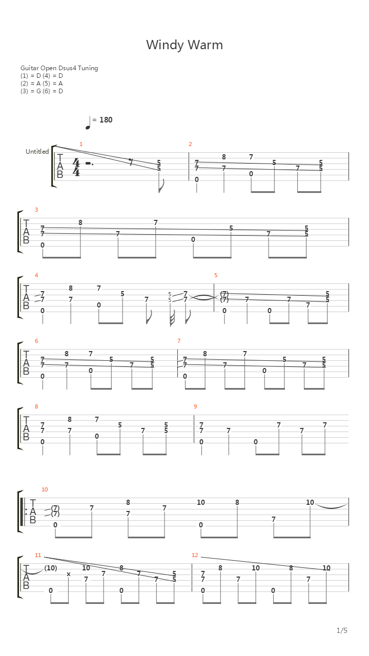 Windy Warm吉他谱