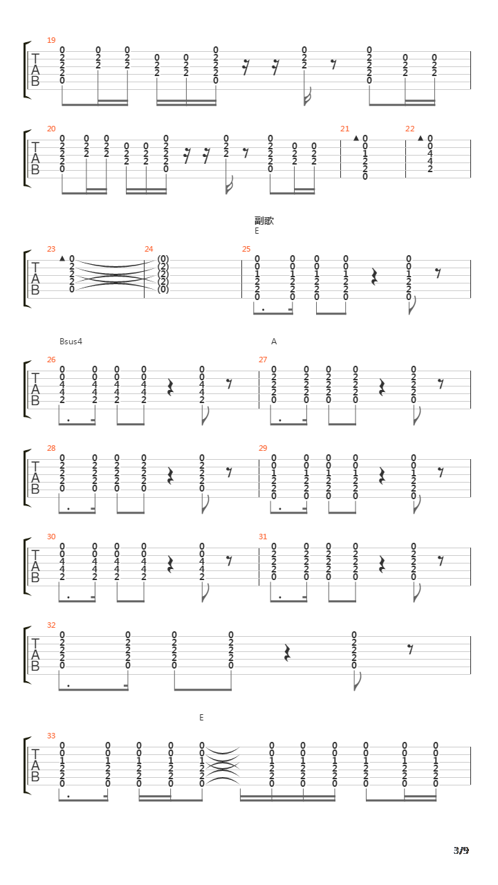 how you get the girl吉他谱
