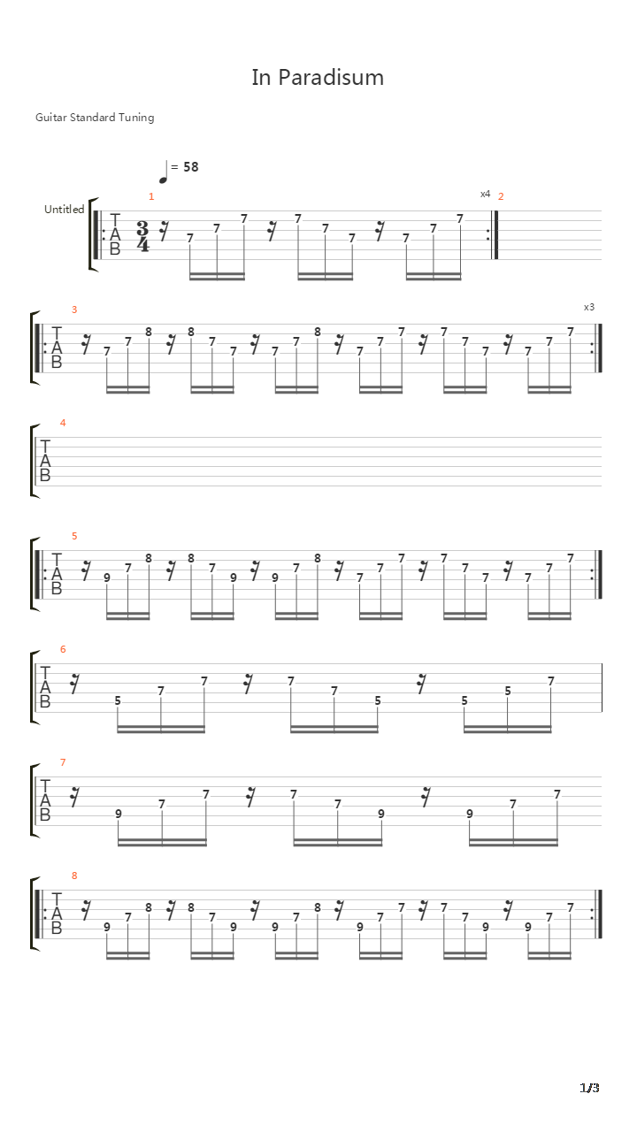 In Paradisum吉他谱