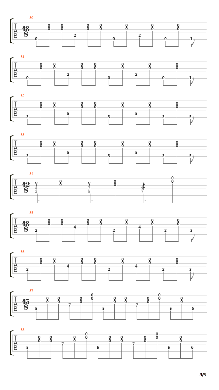 Etude No 5吉他谱