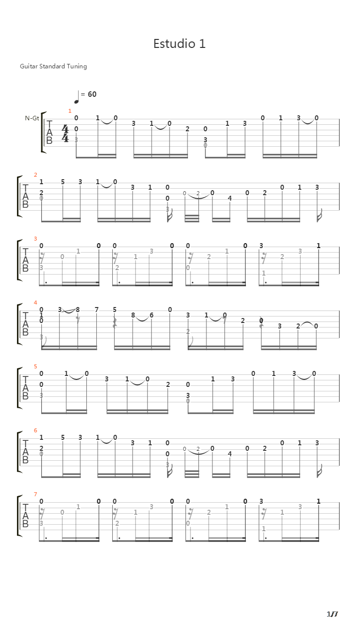 Estudio 1吉他谱