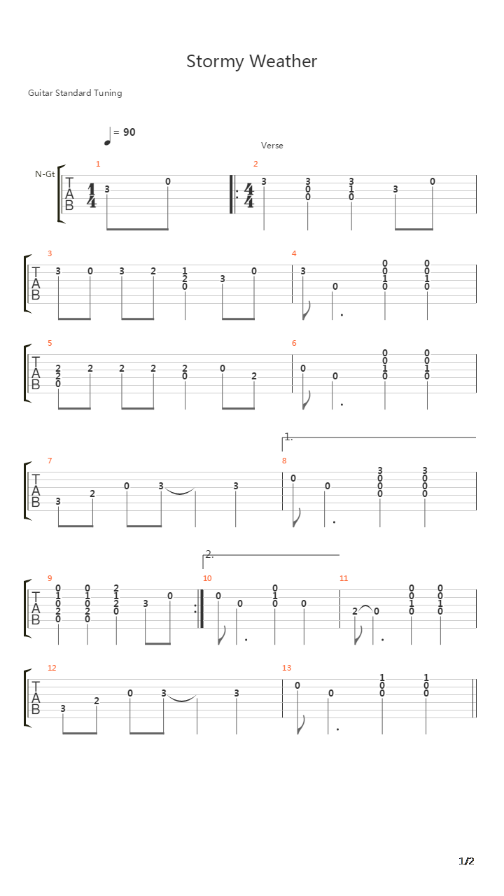 Stormy Weather吉他谱