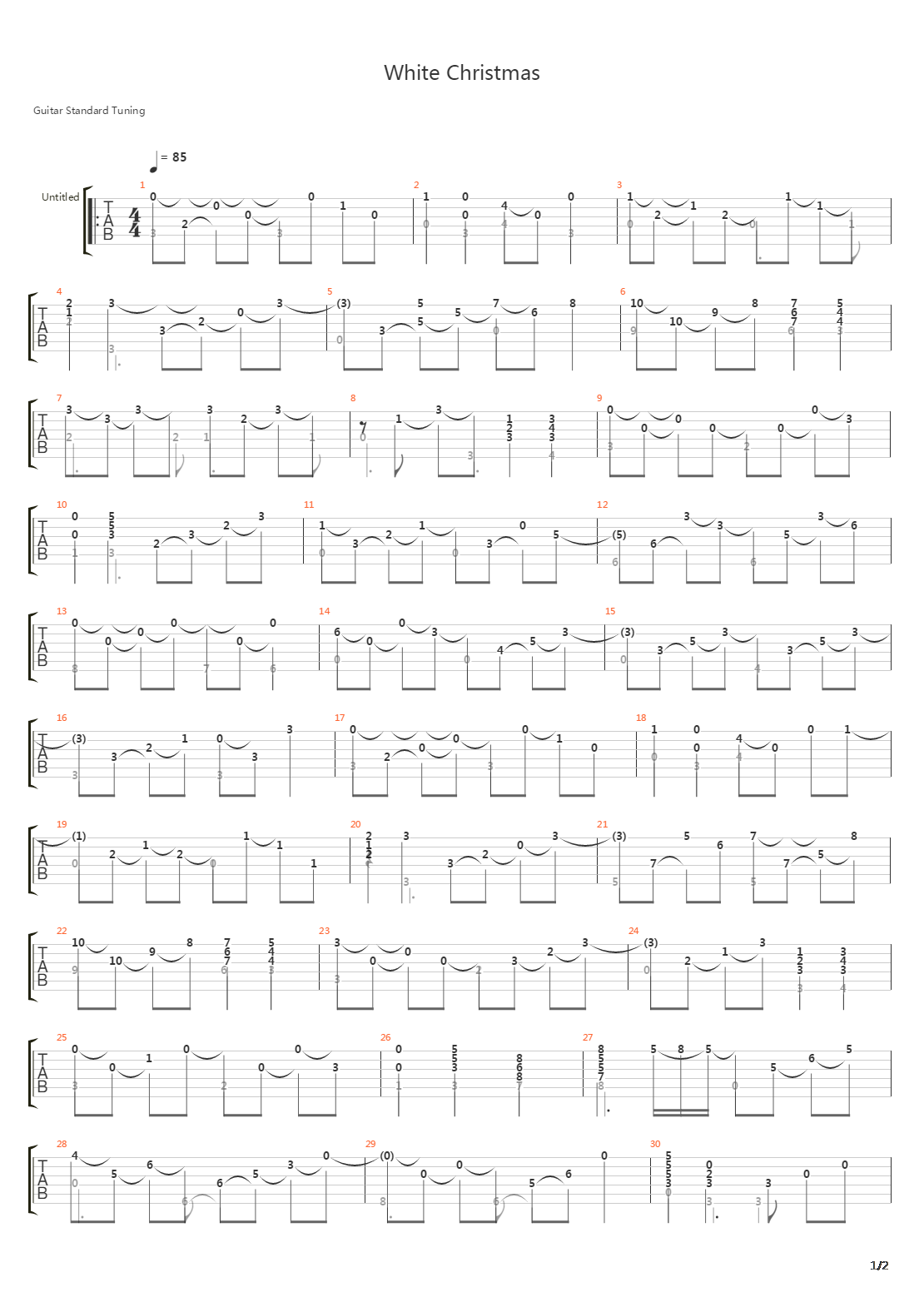 White Christmas吉他谱