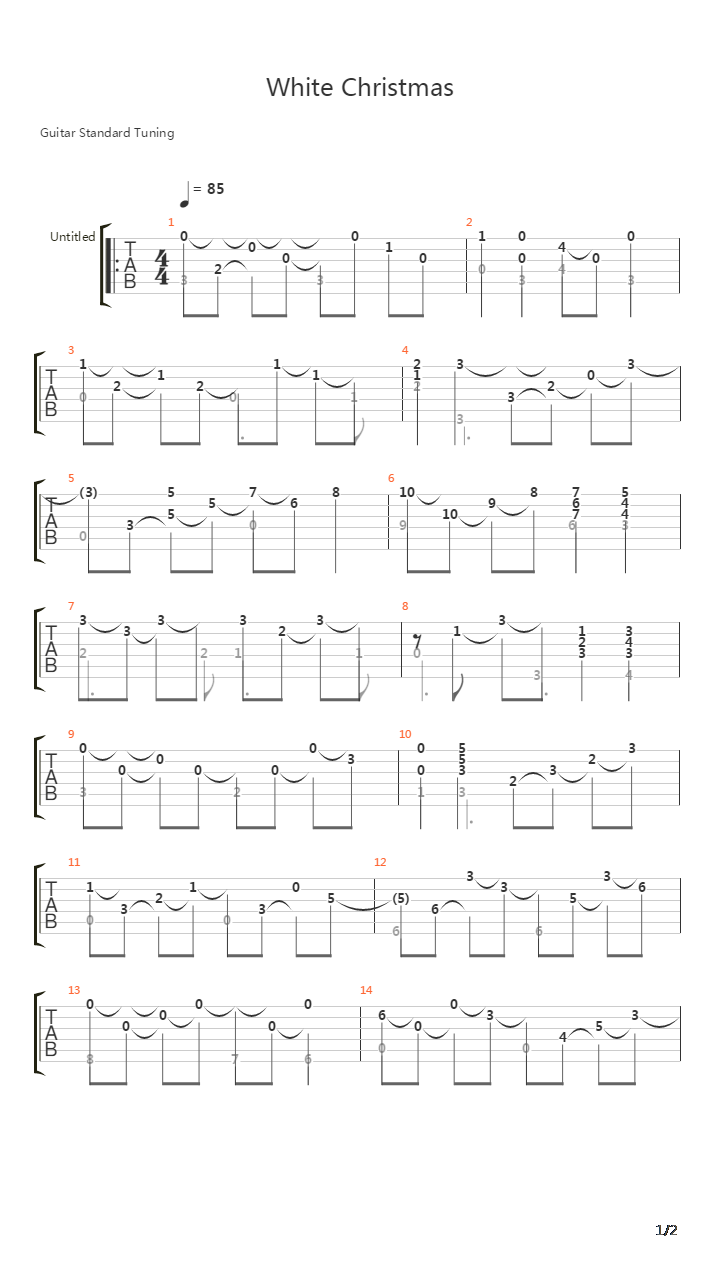 White Christmas吉他谱