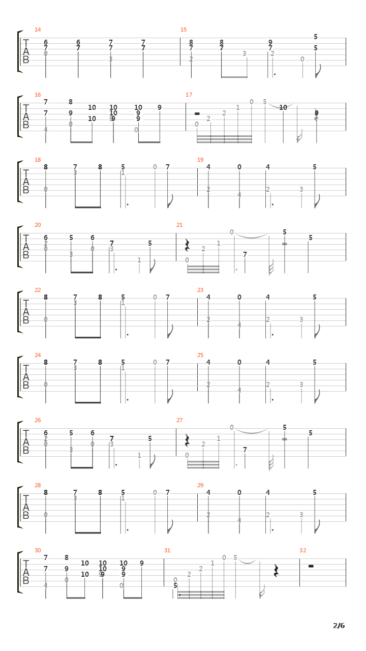 Gavotte Et Sarabande吉他谱