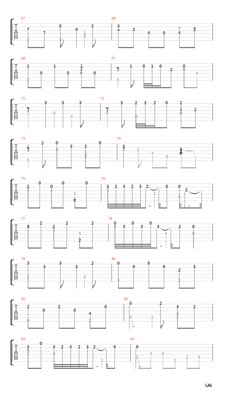 Gavotte Et Sarabande吉他谱