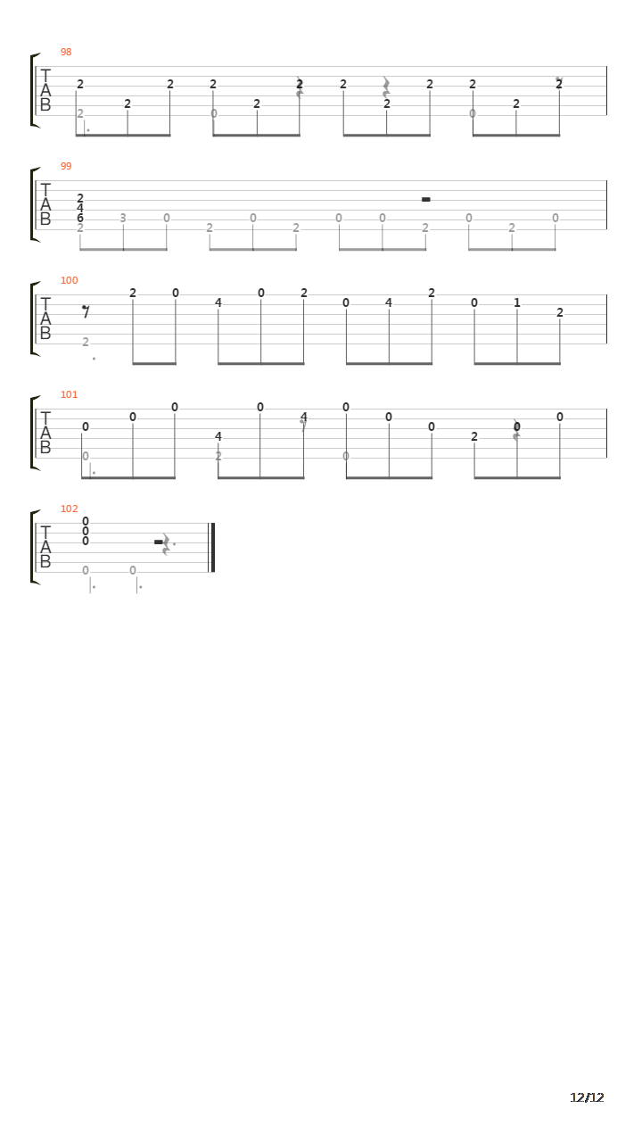 Gigue En Mi吉他谱