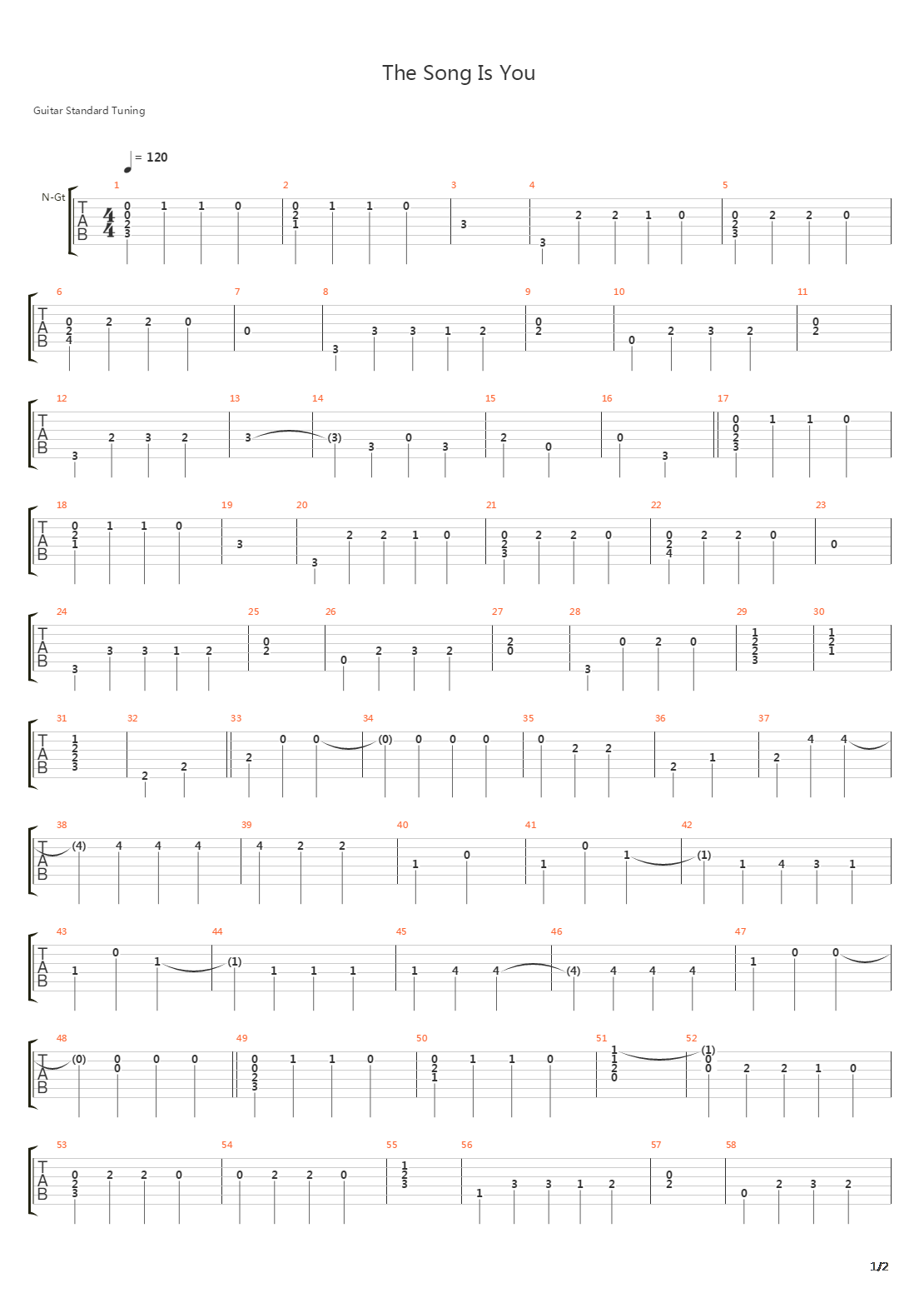 The Song Is You吉他谱