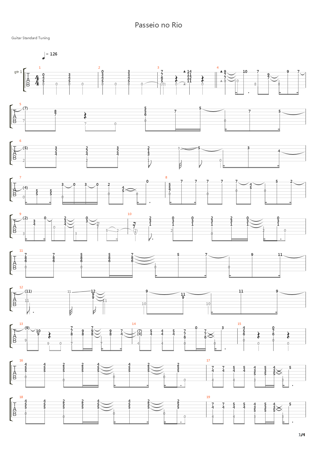 Passeio no Rio吉他谱