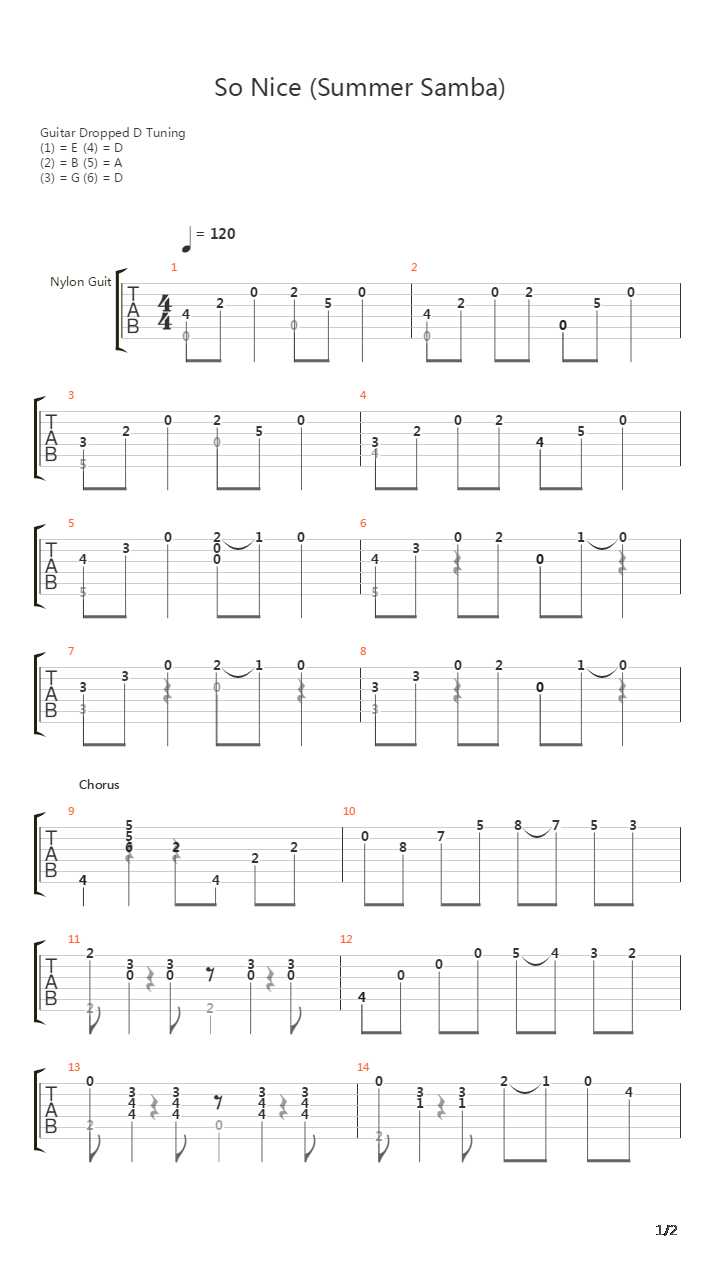 So Nice (Summer Samba)吉他谱