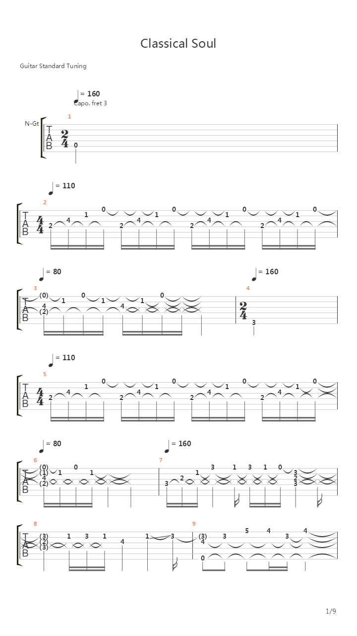 Classical Soul吉他谱