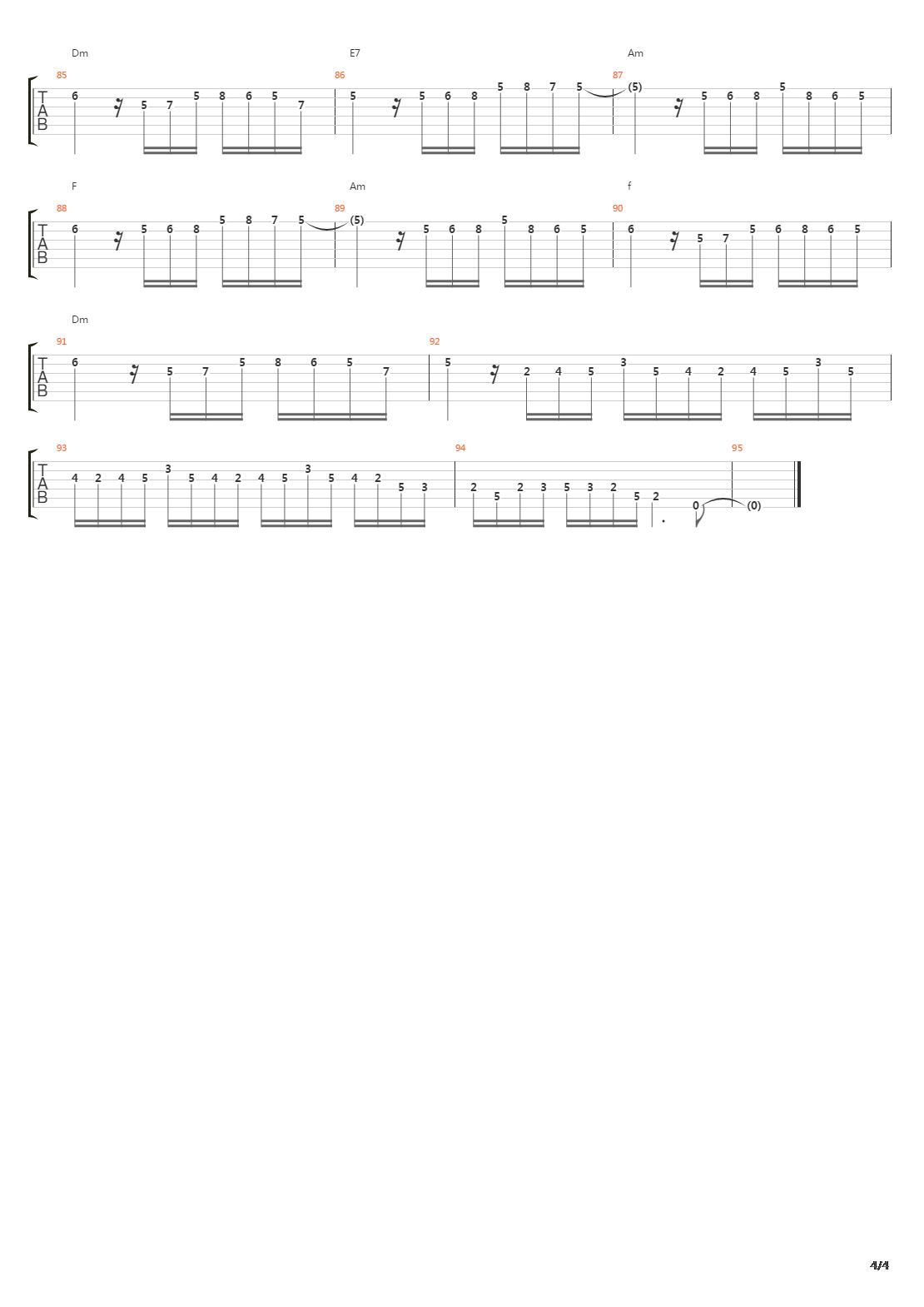 Borrasca吉他谱