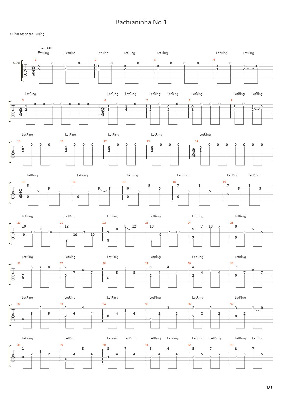Bachianinha No 1吉他谱